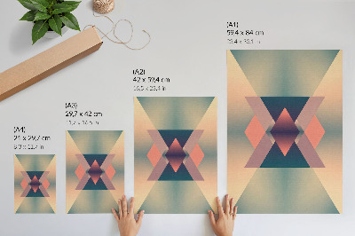 Lámina artística de alta calidad Formas geométricas, colores pastel, elegancia