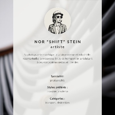 Póster Un coche de policía azul con un edificio al fondo.