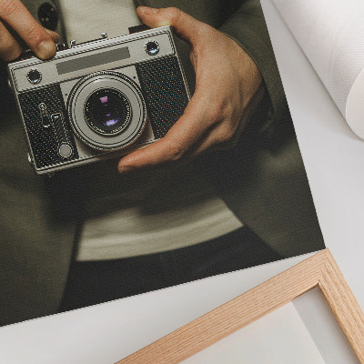 Póster Manos de cámara retro, elegante estilo retro