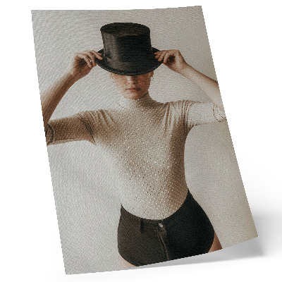 Lienzo decorativo moderno Elegancia retro, sombrero de copa, sutileza, minimalismo