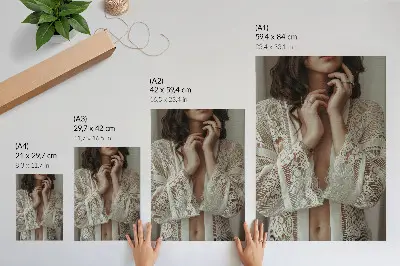 Póster con diseño de encaje que transmite delicadeza, elegancia, clasicismo y feminidad