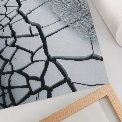 Lámina artística de alta calidad grietas heladas con una armoniosa belleza invernal