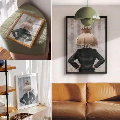 Lámina artística de alta calidad pantalla de lámpara refinada con elegante contraste de texturas