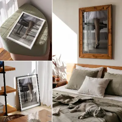 Lienzo decorativo moderno bailarina al piano con elegancia y delicadeza
