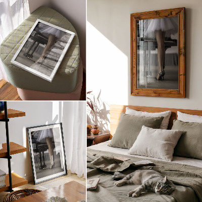Lienzo decorativo moderno Bailarina al piano, elegancia y delicadeza.