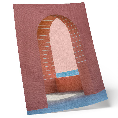 Lámina artística de alta calidad Arcos en tonos pastel, arquitectura minimalista marina