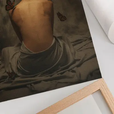 Póster con mariposas diseño con colores saturados que aporta delicados toques de elegancia y paz