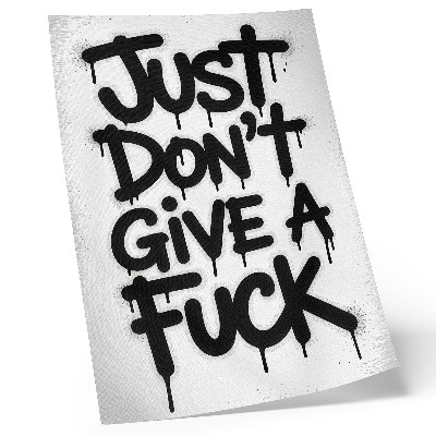 Póster Letras de graffiti negras sobre fondo blanco con contraste
