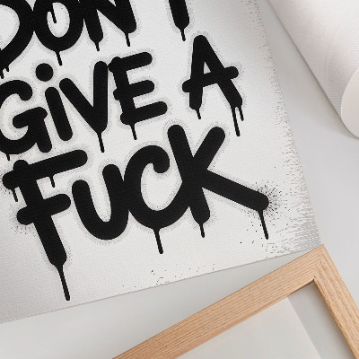 Póster Letras de graffiti negras sobre fondo blanco con contraste