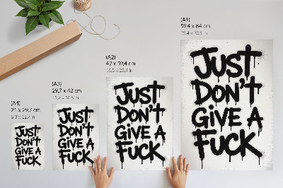 Póster Letras de graffiti negras sobre fondo blanco con contraste