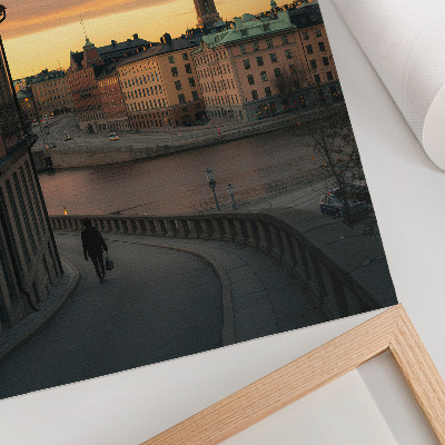 Lámina artística de alta calidad Edificios históricos, atardecer, ambiente tranquilo