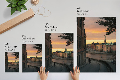Lámina artística de alta calidad Edificios históricos, atardecer, ambiente tranquilo