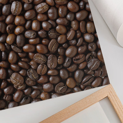 Póster con textura de granos de café marrones