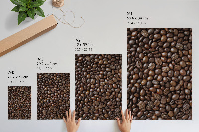Póster con textura de granos de café marrones