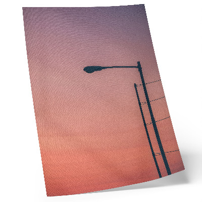 Lámina artística de alta calidad Lámpara minimalista, puesta de sol romántica, modernidad