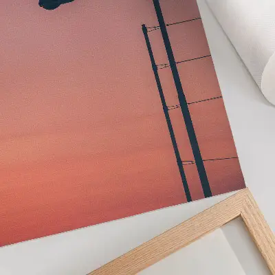 Lámpara minimalista de puesta de sol diseño moderno de estilo romántico
