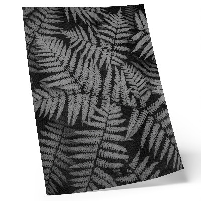 Póster con colores saturados Helecho sensual en blanco y negro, simetría, elegancia.
