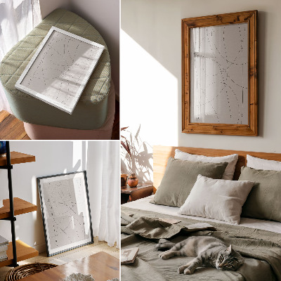 Lienzo decorativo moderno Líneas creativas sobre un fondo neutro sin caos.