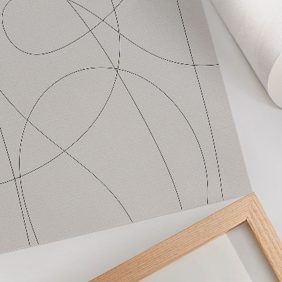 Lienzo decorativo moderno Líneas creativas sobre un fondo neutro sin caos.