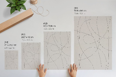 Lienzo decorativo moderno Líneas creativas sobre un fondo neutro sin caos.