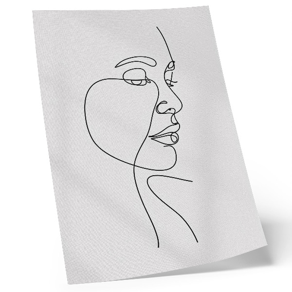 Póster Dibujo minimalista de rostros sin detalles innecesarios