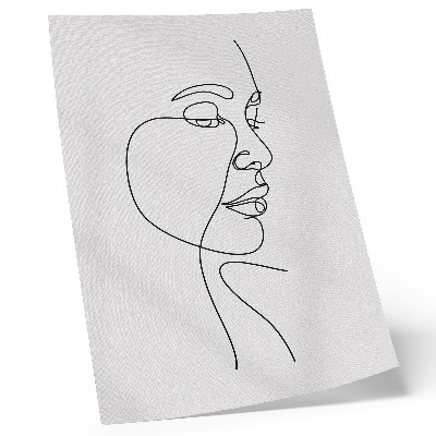 Póster Dibujo minimalista de rostros sin detalles innecesarios