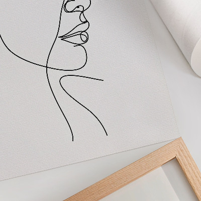 Póster Dibujo minimalista de rostros sin detalles innecesarios