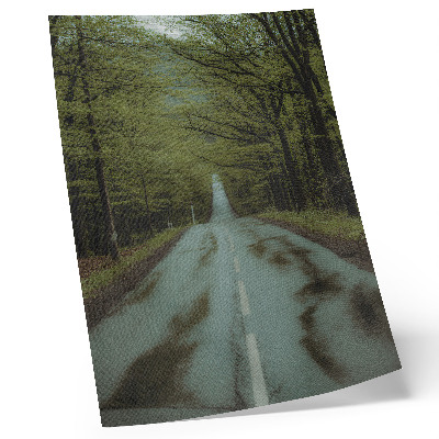 Lienzo decorativo moderno Camino forestal, paz, aventura verde, misterio