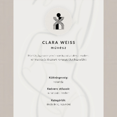 Póster con colores saturados Silueta minimalista de una mujer sobre fondo beige.