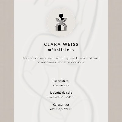 Póster con colores saturados Silueta minimalista de una mujer sobre fondo beige.