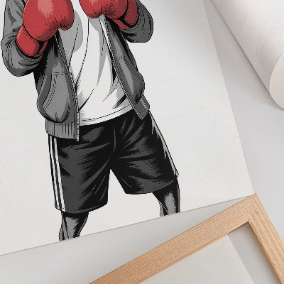 Póster con colores saturados Guantes de boxeo para perros bóxer estilo deportivo