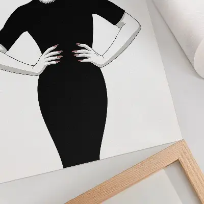 Póster diseño con combinación surrealista de tigre y vestido