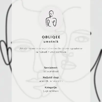 Póster retratos minimalistas con arte lineal de profundidad y emociones