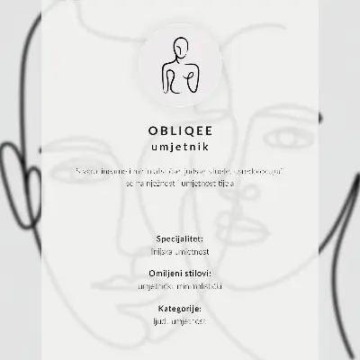 Lámina artística de alta calidad rostros con técnica de dibujo lineal minimalista y elegante