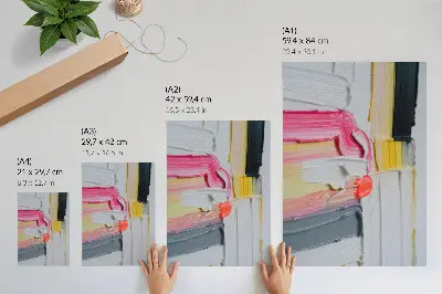Póster con textura dinámica de rayas de pintura abstracta