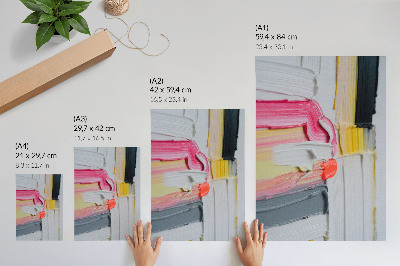 Póster Textura dinámica de rayas de pintura abstracta