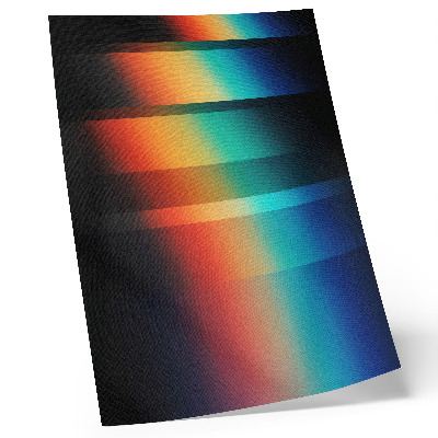Lámina artística de alta calidad Efecto de profundidad de rayas horizontales coloridas