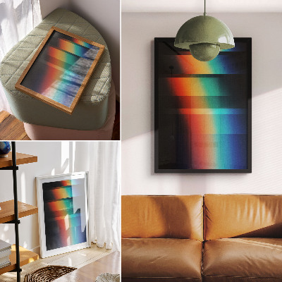 Lámina artística de alta calidad Efecto de profundidad de rayas horizontales coloridas