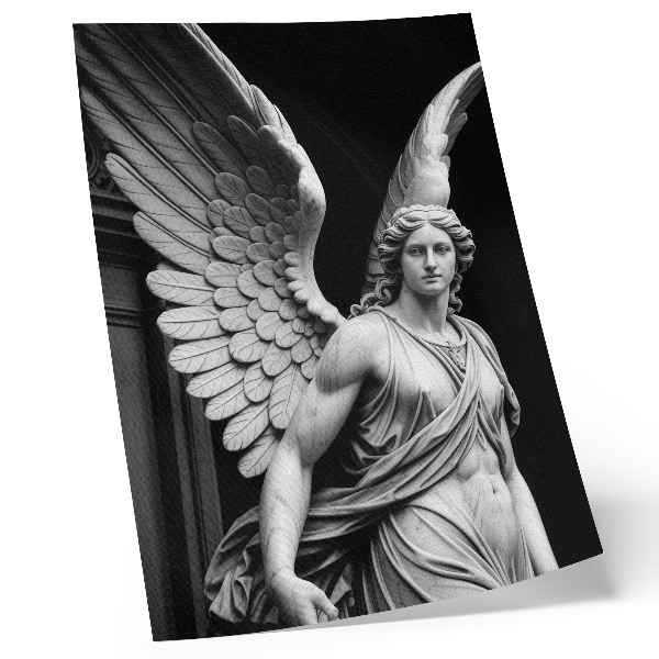 Escultura de ángel de mármol lienzo decorativo moderno lleno de detalles y elegancia