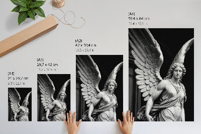 Escultura de ángel de mármol lienzo decorativo moderno lleno de detalles y elegancia