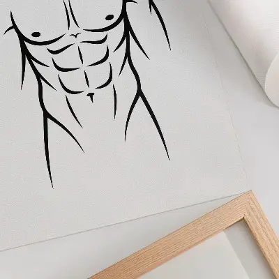 Lienzo decorativo moderno líneas negras sobre fondo claro con estética minimalista