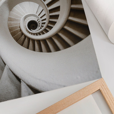 Póster Escalera de caracol de arquitectura moderna