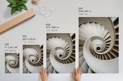 Póster Escalera de caracol de arquitectura moderna