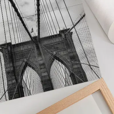 Póster de estructura arquitectónica con colores saturados una composición de líneas simétricas y estilo bruto