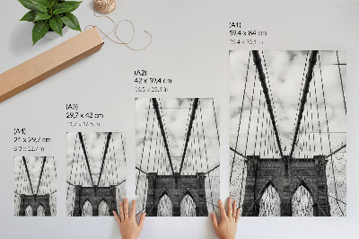 Póster con colores saturados Una estructura bruta llena de simetría y líneas