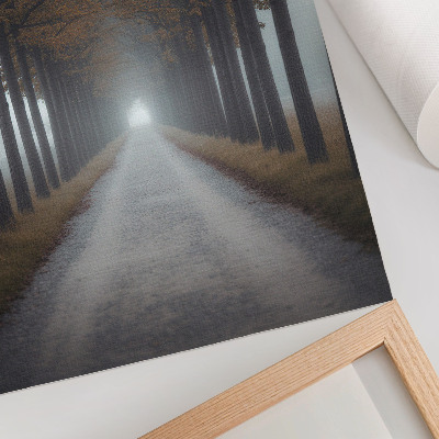 Póster Niebla de callejón otoñal, composición simétrica y armoniosa