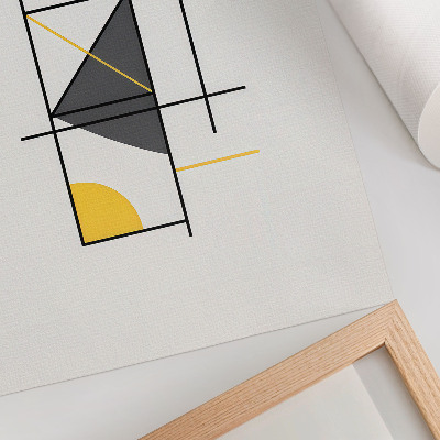Póster con colores saturados Las líneas de patrones geométricos dan forma a un estilo moderno.