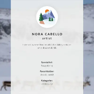 Póster renos con astas en un paisaje invernal armonioso
