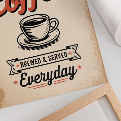 Lámina artística de alta calidad Taza con ambiente de cafetería de estilo retro
