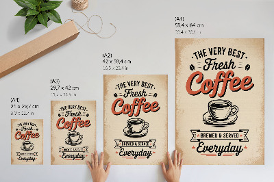 Lámina artística de alta calidad Taza con ambiente de cafetería de estilo retro
